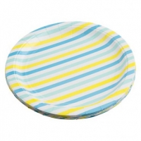 Poundland  Coloured Stripey Party Plates 15 Pack