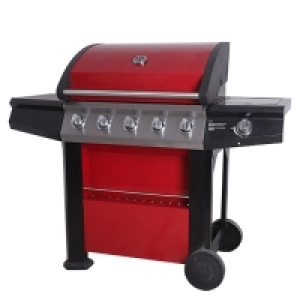 Connoisseur 5-Burner Gas Barbecue Red