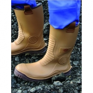 Wickes  Dickies Wellington Boots Tan Size 10