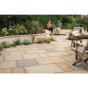Marshalls Riven Harena Riven Golden Sand Paving Slab Patio P