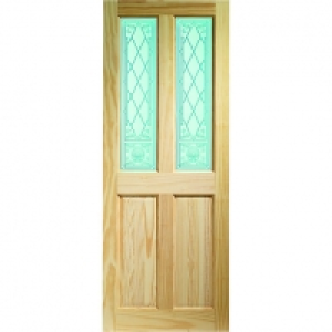 Wickes Skipton Internal Softwood Door Clear Pine Glazed 4 Pa £76.99