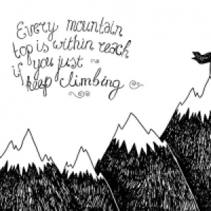 ohpopsi Keep Climbing Wall Mural Black & White Large