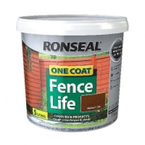 Ronseal One Coat Fencelife Medium Oak 5L &pound;7.99