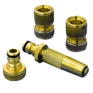 Wickes Brass Garden Hose Set &pound;8.99