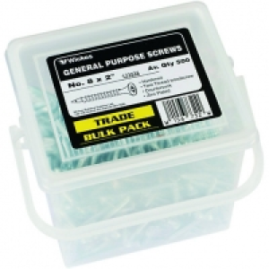 Wickes Twin Thread Screws No.8x50mm Pack 500