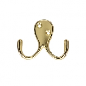 Wickes Two Prong Hook Brass £2.69
