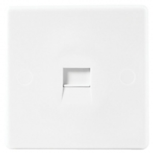 Wickes Slimline 1 Gang Master Telephone Socket White