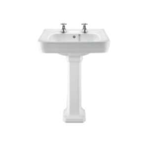 Wickes  Wickes Charm Ceramic Basin with Full Pedestal 600mm