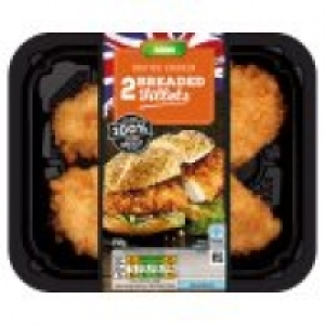 2 Breaded 100% Chicken Breast Fillets £2.70
