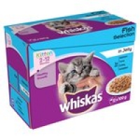 Morrisons  Whiskas Pouches 2/12 Month Fish In Jelly