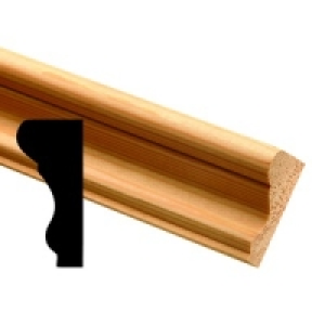 Wickes Pine D Shape Moulding FB383 15.5x29x2400mm