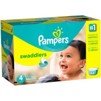 Walmart  Pampers Swaddlers Diapers, Size 4 (Choose Diaper Count)
