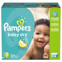 Walmart  Pampers Baby Dry Diapers, Size 3 (Choose Diaper Count)