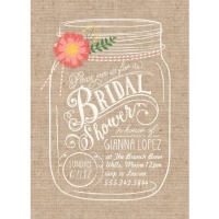 Walmart  Floral Mason Jar Standard Bridal Shower Invitation