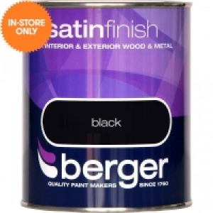 Berger Satin Sheen Black 750ml £8.39