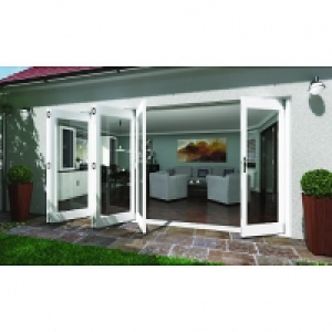 Wickes Lyndon Finished Folding Patio Door White 14ft Wide