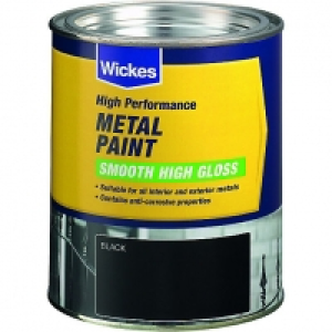 Wickes Metal Paint High Gloss Black 750ml £15.99