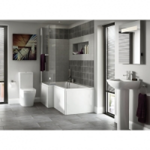 Wickes Priveno with Asuni Right Hand Shower Bath
