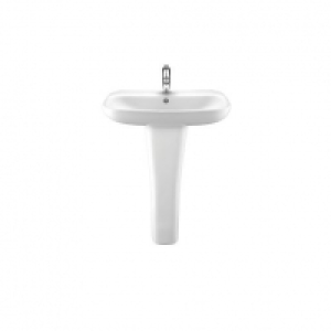 Wickes Bellante Ceramic Basin with Full Pedestal 550mm