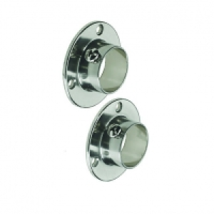 Wickes Wardrobe Rail Retaining Socket Brushed Nickel 25mm 2