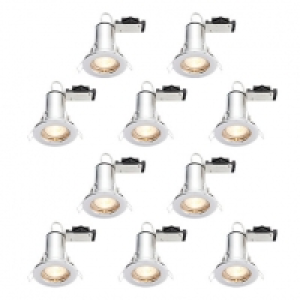 Wickes LED Fire Rated Downlights Chrome Finish 10 Pack £99.99