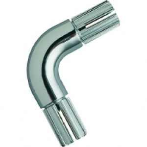 Wickes Wardrobe Rail Elbow 19mm Chrome £2.79