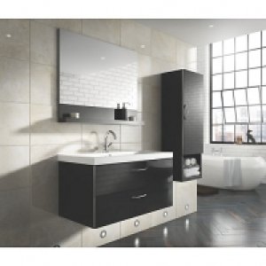 Bientina Mirror and Shelf Black Gloss 600mm £100.00