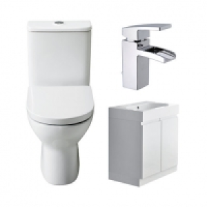 Wickes Stylish cloakroom with storage Inca and Talana