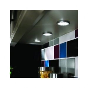Wickes Flat LED Kitchen Spotlight Set Satin Stainless Steel