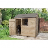 Wickes  Wickes Overlap Pressure Treated Reverse Apex Shed 8x6
