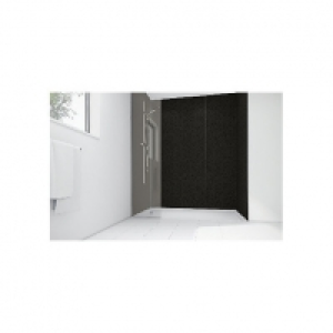 Wickes Black Lilly Laminate 1200 x 900mm 2 Sided Shower Pane