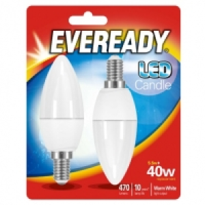 Eveready LED Candle Bulbs E14 40W 2pk