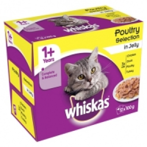 Whiskas Poultry Selection in Jelly 12 x 100g £2.49