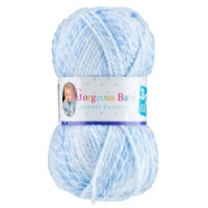 Poundland  Double Knit Yarn Gorgeous Baby Blue Mix 50g