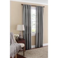 Walmart  Mainstays Textured Solid Curtain Panel