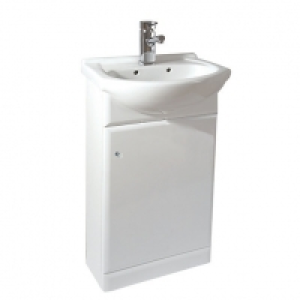 White Gloss Vanity Unit & Basin 450mm £125.00