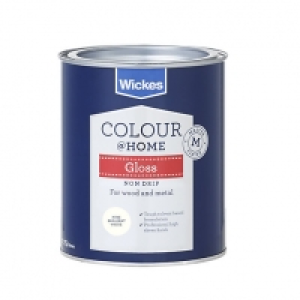 Wickes Non-drip Gloss Paint Brilliant White 750L