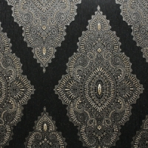 Julian Macdonald Jewel Decorative Wallpaper Black/Gold £22.99