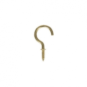 Wickes Shouldered Cup Hooks Brass 25mm 10 Pack