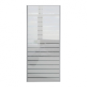 Wickes Sliding Wardrobe Door Louvre Print Silver Framed Mirr
