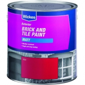 Wickes Exterior Brick & Tile Paint Matt Red 2.5L £24.99