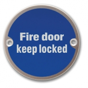 4FireDoors Fire Door Keep Locked Sign 75mm Pack 2