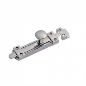 Wickes Heavy Duty Flat Bolt Chrome Finish 100mm