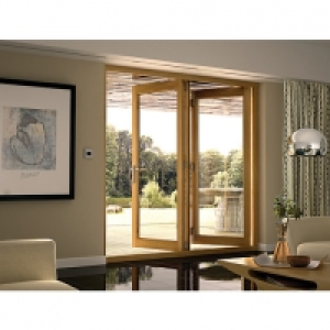 Wickes Eden Oak Veneer Folding Patio Doorset 7ft Wide Revers