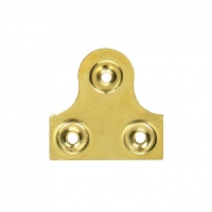 Wickes Plain Glass Plate Plain Brass 38mm 10 Pack