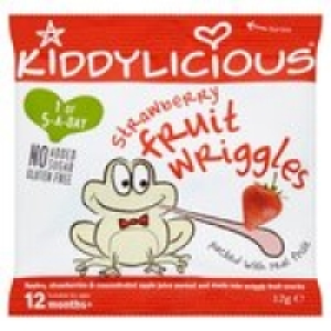 Kiddylicious Strawberry Fruit Wriggles £0.58