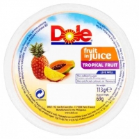 Poundstretcher  DOLE TROPICAL FRUIT IN JUICE 113G