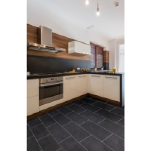 Black Slate Effect Vinyl Flooring 2 x 3m Pack