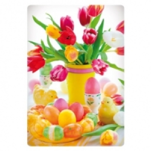 Easter Card - Tulips & Painted Eggs &pound;0.15