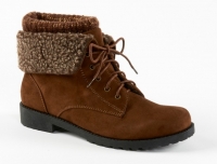 tofs  Suedette Boot With Fur Collar Brown